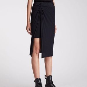 ALLSAINTS SUR SKIRT JET BLACK